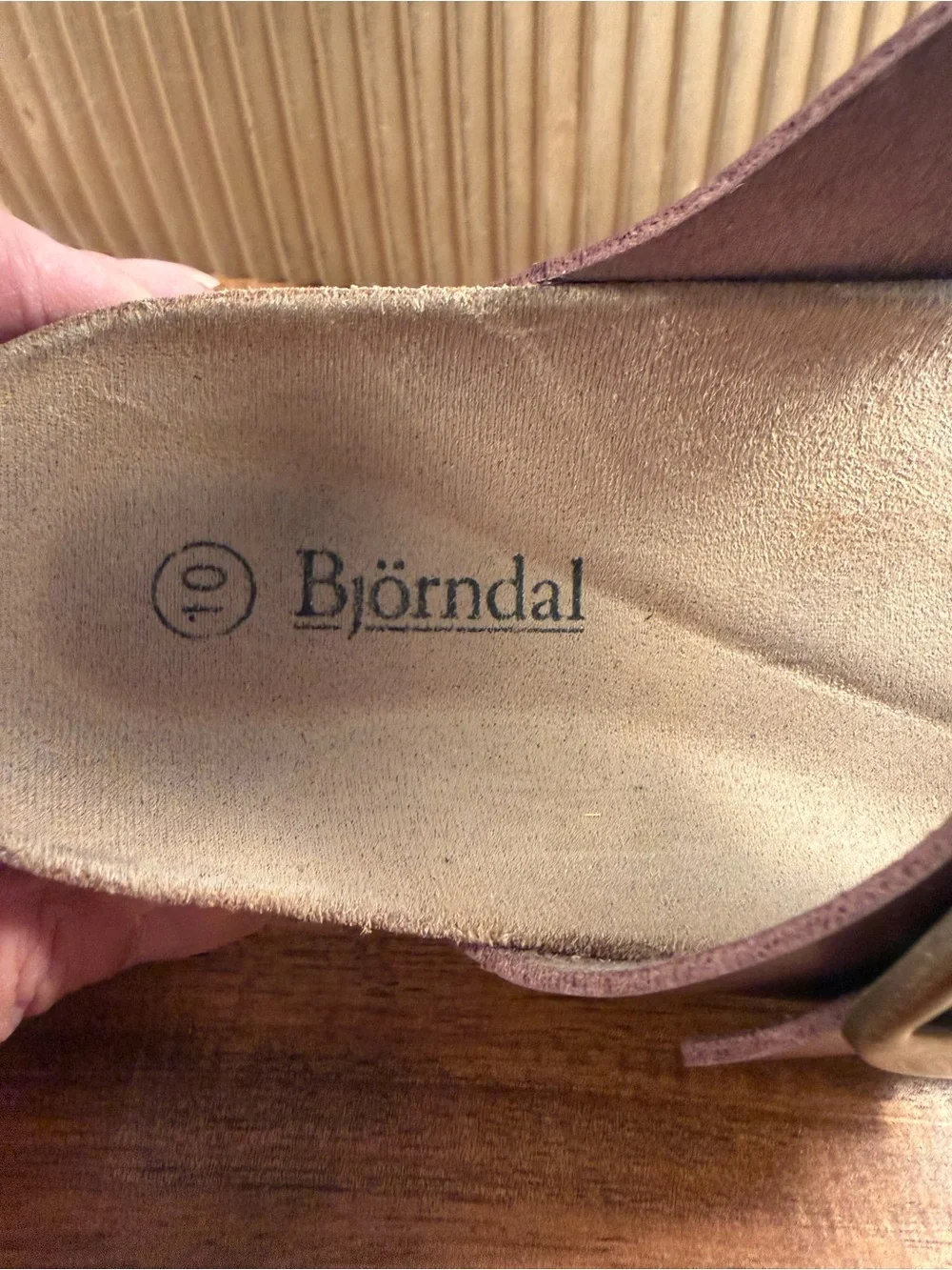 Bjorndal Courtney Cork Footbed Slip-on 2 Strap Sandal Brown Size 10